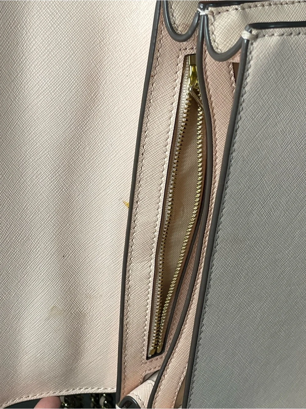 Tory Burch Blush Pink Leather Chain-Strap Crossbody Bag with Gold Hardware